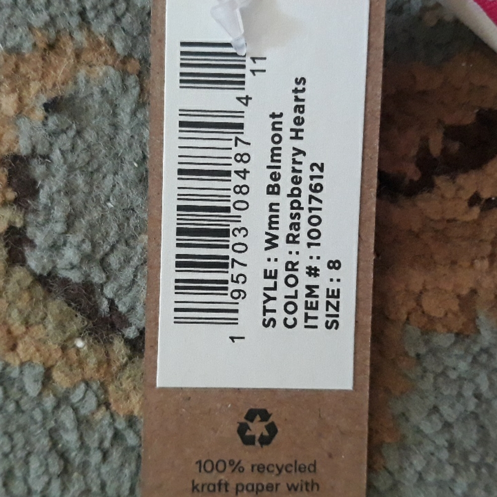 5x*Host Pick*Toms Belmont Raspberry Hearts shoes - Picture 12 of 16